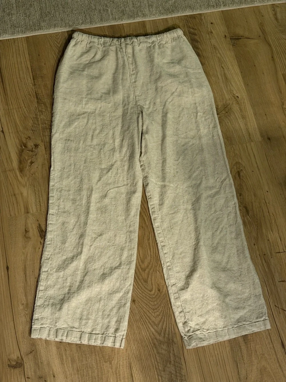 Rachel Zoe Drawstring Linen-Blend Pants - Cream - Picture 3 of 4